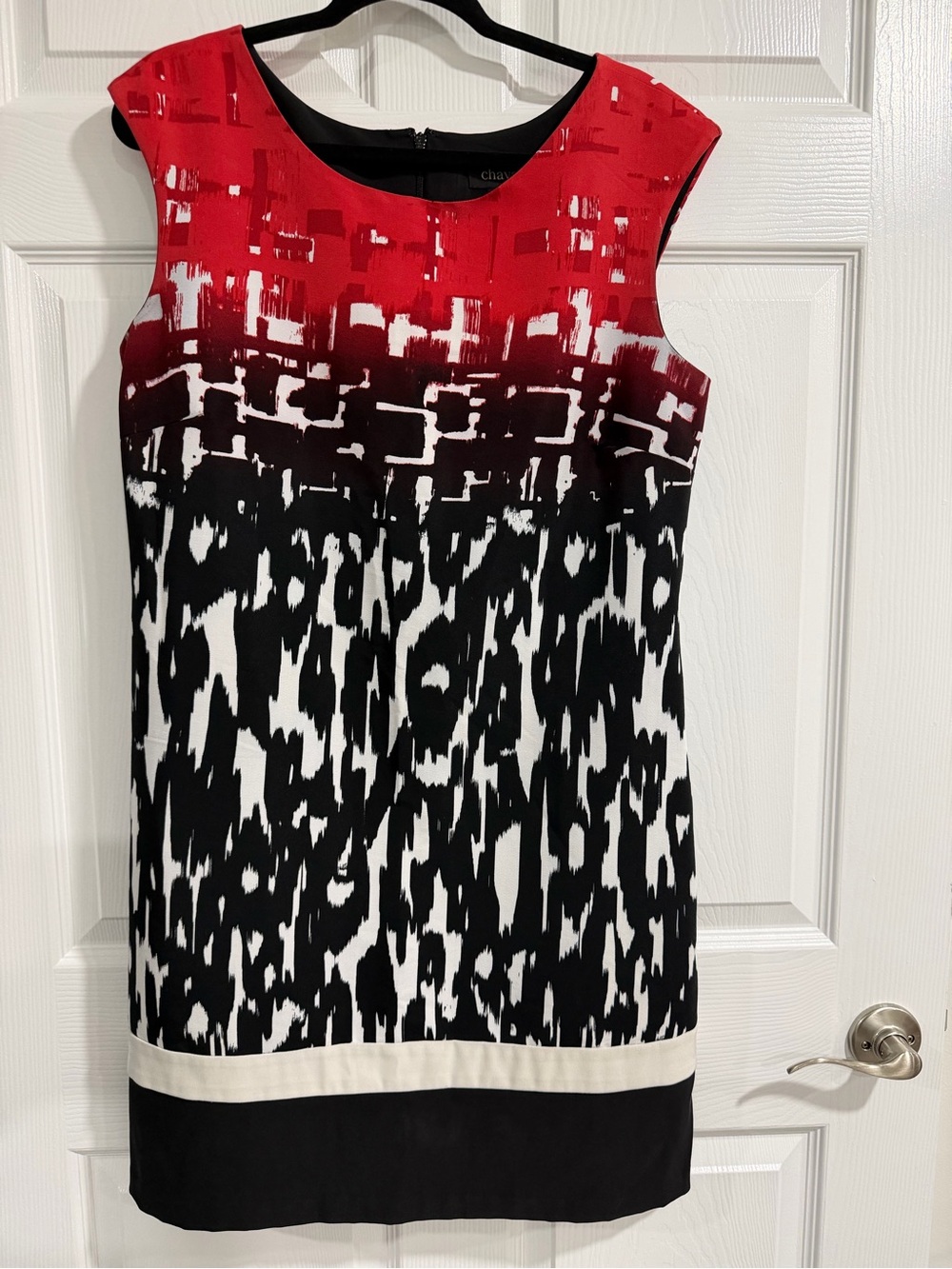 Chaya Red & Black Patterned Sleeveless Dress